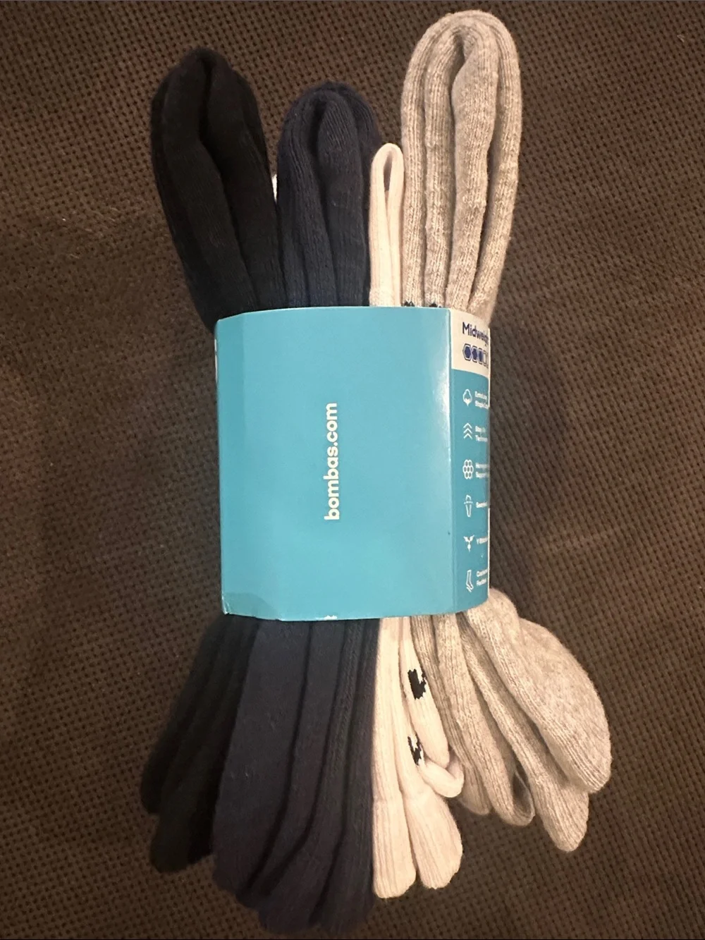 NWT Bombas Men's Supima Cotton Blend Calf Socks (4-Pack)